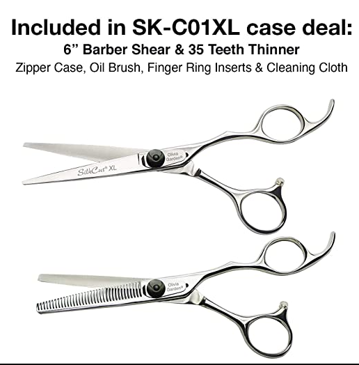 OLIVIA GARDEN SILKCUT POFESSIONAL HAIRDRESSING SHEAR AND THINNER CASE