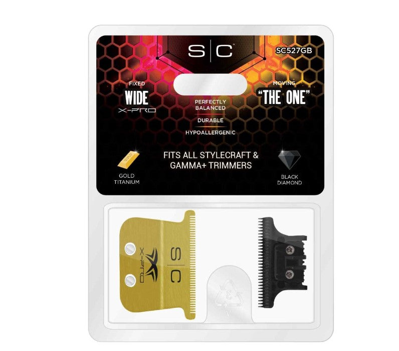 SET STYLECRAFT DE HOJA ANCHA PRO FIJA GOLD X + THE ONE #SC527GB