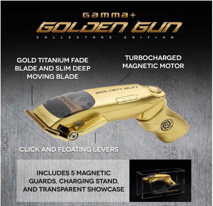 CORTADORA DE PELO PROFESIONAL INALÁMBRICA GAMMA+ GOLDEN GUN