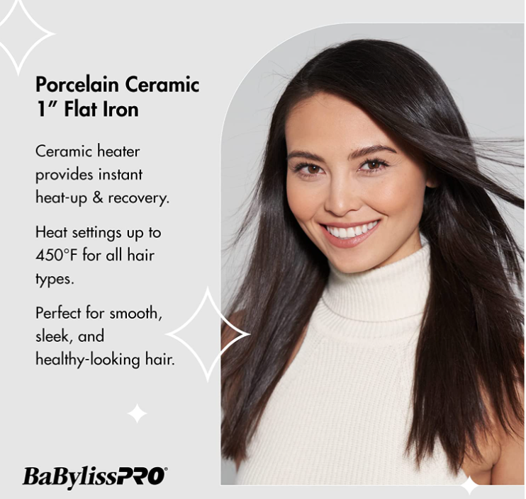 PLANCHA DE ALISADO DE CERÁMICA PORCELANA BABYLISS PRO #BP9557UC