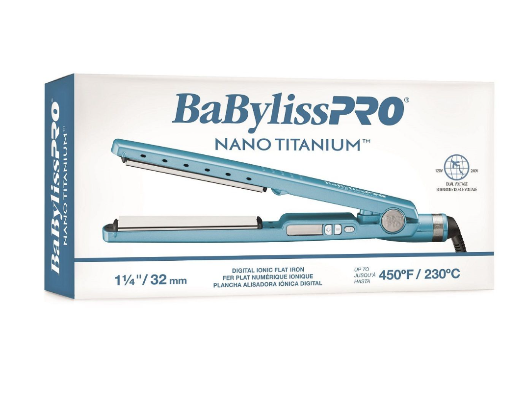 BABYLISS PRO NANO TITANIUM FLAT IRON 1" BNT4072TUC