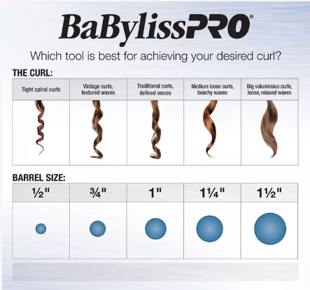 BABYLISS PRO NANO SPRING CURLING IRON 3/4" #BNT75S