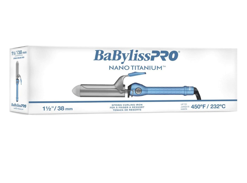 BABYLISS PRO NANO TITANIUM SPRING IRON 1-1/2" #BNT150S