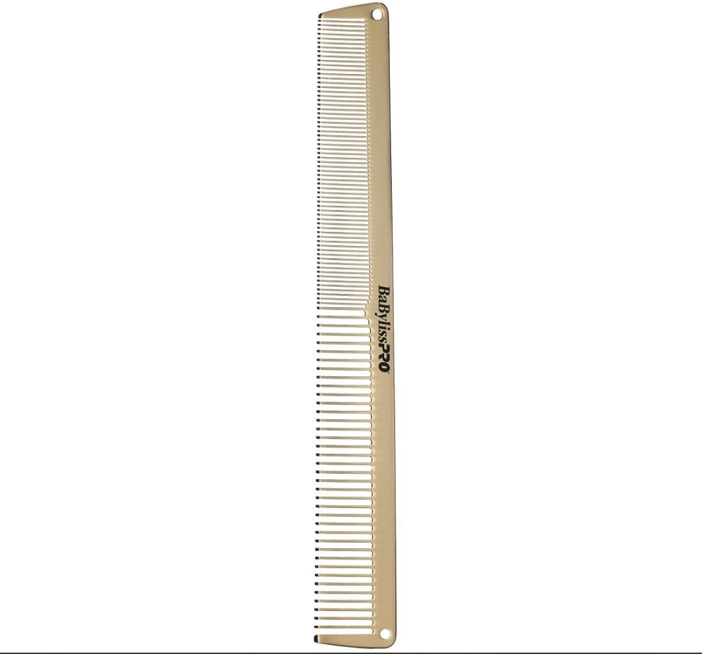 BABYLISS PRO BARBEROLOGY METAL COMB 2 PACK GOLD BCOMBSET2G