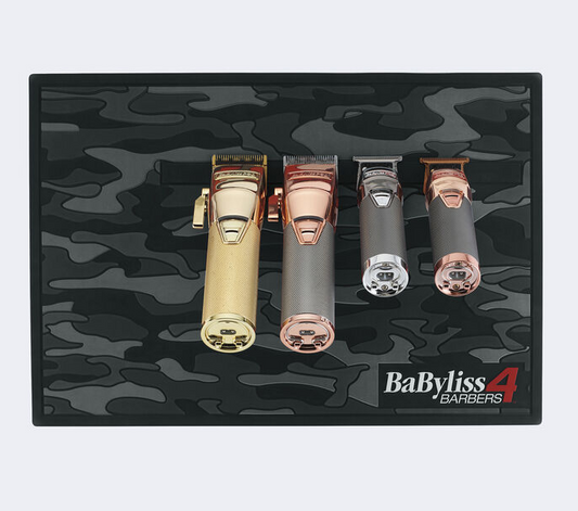 BABYLISSPRO® BLACK CAMO MAGNETIC STRIP BARBER MAT BMAGMATB