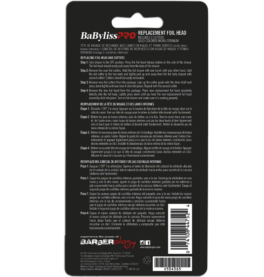 BABYLISS PRO FOILFX02 AFEITADORA DOBLE NEGRA DE LÁMINA FXRF2B