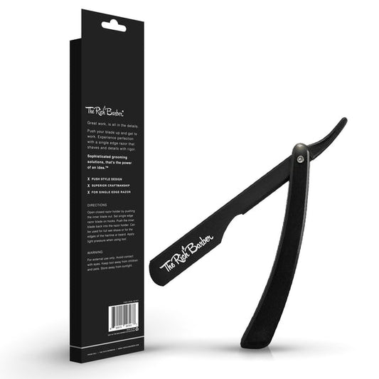 THE RICH BARBER STRAIGHT EDGE RAZOR HOLDER BLACK