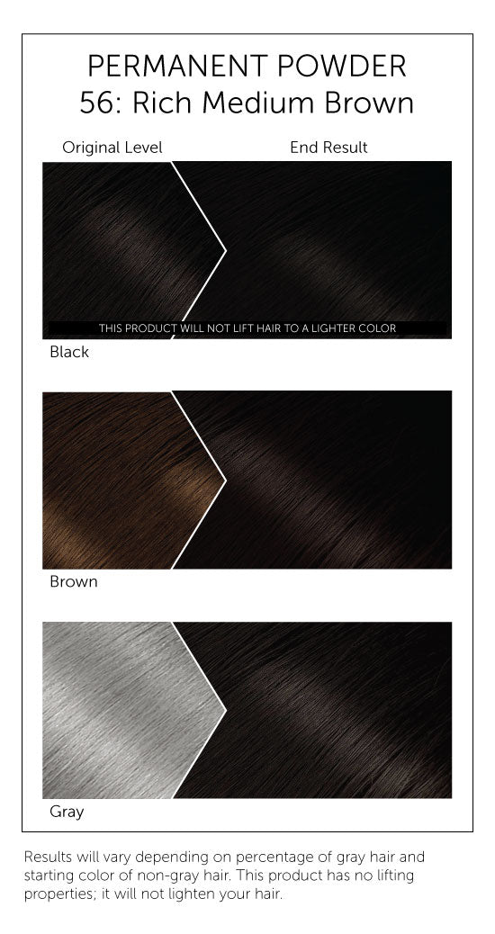 BIGEN PERMANENT POWDER HAIR COLOR RICH MEDIUM BROWN 56