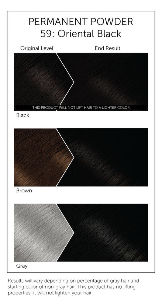 BIGEN PERMANENT POWDER HAIR COLOR ORIENTAL BLACK 59