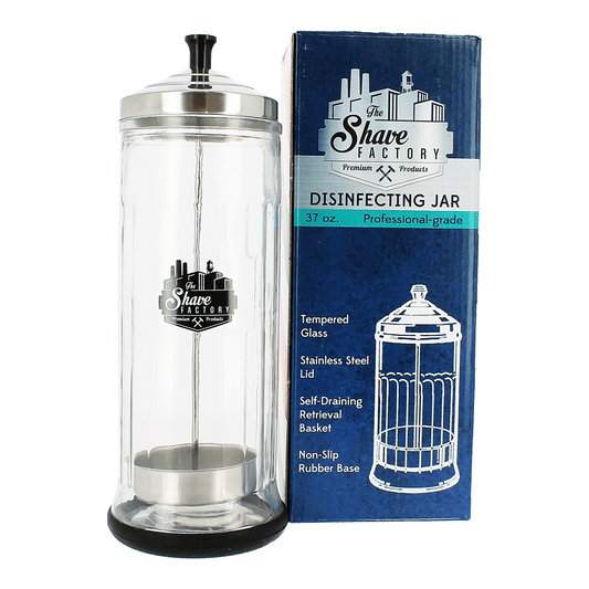 THE SHAVE FACTORY DISINFECTANT JAR 37 OZ