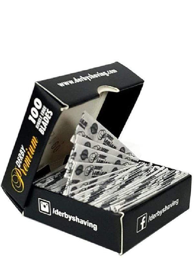 DERBY PREMIUM SINGLE EDGE RAZOR BLADES, 100 PC #DE-D116-PRE