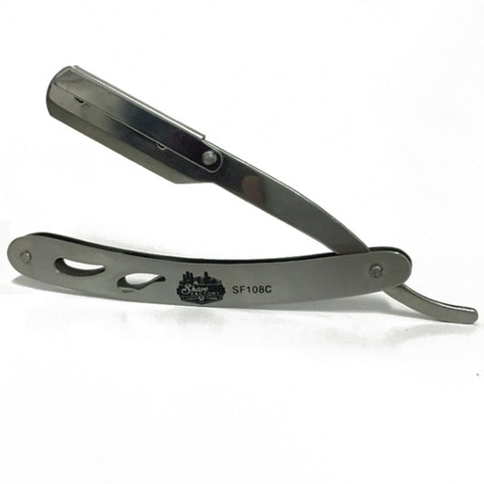 THE SHAVE FACTORY RAZOR HEAVY METAL SILVER #SF108C