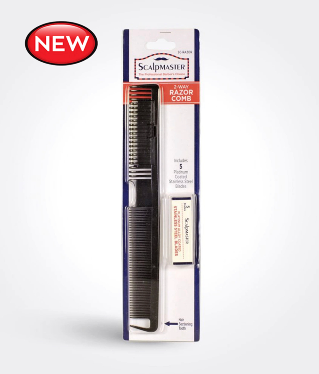 Peine de afeitar de dos direcciones Scalpmaster #SC-RAZOR