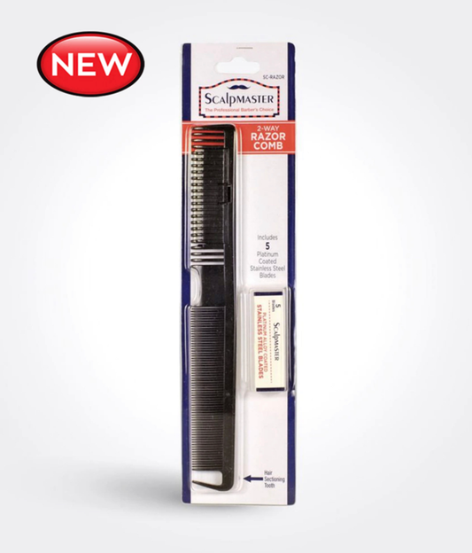 Peine de afeitar de dos direcciones Scalpmaster #SC-RAZOR
