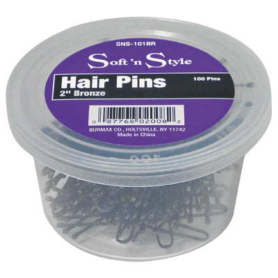 SOFT'NSTYLE BOBBY PINS BLACK SNS-300BK