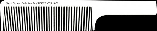 VINCENT FLAT TOP COMB 9" WHITE #VT1719W