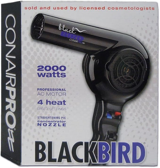 Conair BB075W Pro Blackbird Hair Dryer 2000 Watt