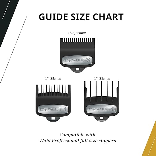 Wahl Premium Attatchment 3-PACK Size 1/2",1",1- 1/2" #03354-5001
