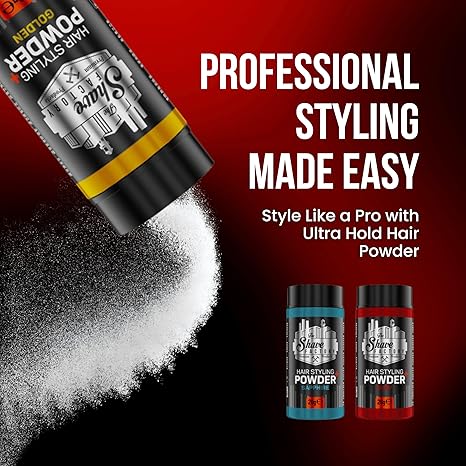 Shave Factory Hair Styling Powder  20gr (Golden, Ruby, Sapphire, Aegean, Indian)