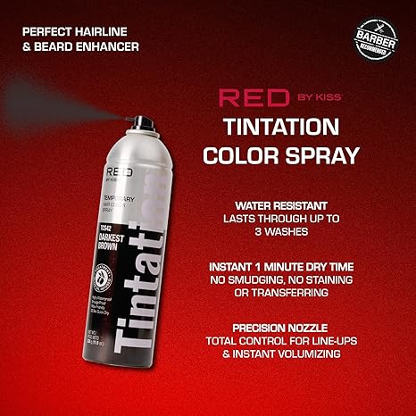 RED BY KISS TINTATION DARK BROWN, BLACK, JET BLACK COLORS, 6oz