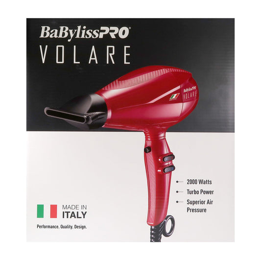 Babyliss PRO VOLARE Full-Size Italian Hair Dryer RED #BRVOL1