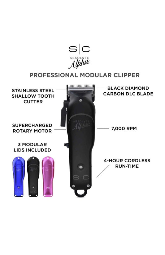 StyleCraft Absolute Alpha Cordless Clipper with Black Diamond Blade #SCAACS