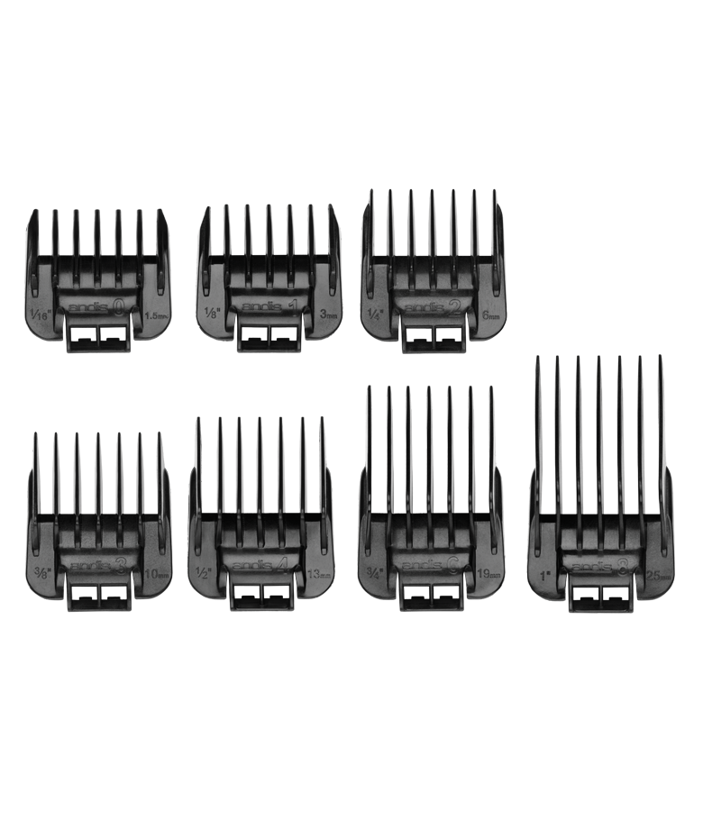ANDIS SNAP-ON BLADE ATTACHMENTS COMBS, 7-PKG SET