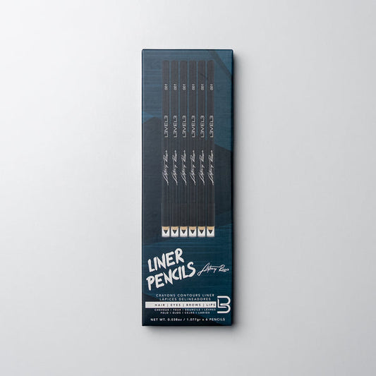 L3VEL3 BLACK LINER PENCILS – 6 PC