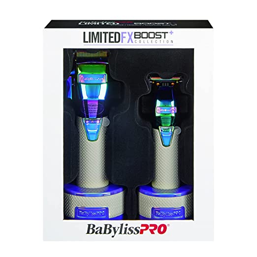 Colección limitada FX Boost de Babyliss, combo iridiscente #FXHOLPKCTB-I 