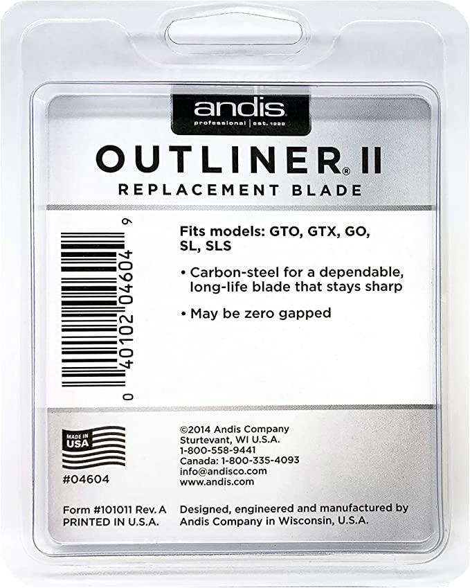 ANDIS OUTLINER II REPLACEMENT TRIMMER BLADE #04604