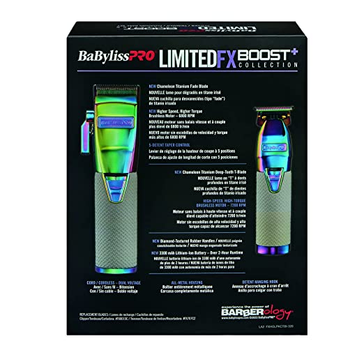 Colección limitada FX Boost de Babyliss, combo iridiscente #FXHOLPKCTB-I 