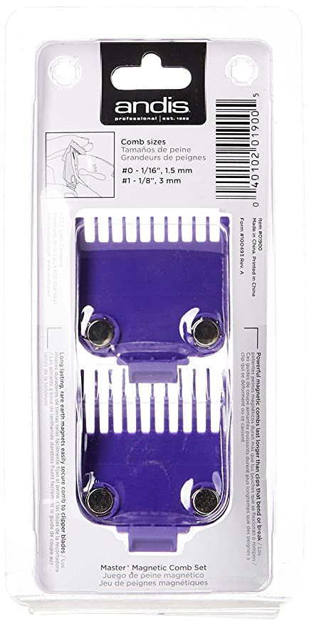 ANDIS MASTER MAGNETIC COMB SET DUAL PACK, #0,#1