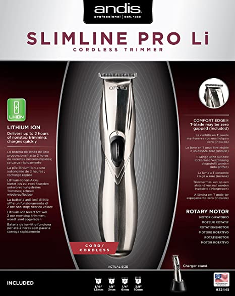 Andis D-8 SlimLine Pro Lithium Ion T-Blade Cordless Trimmer