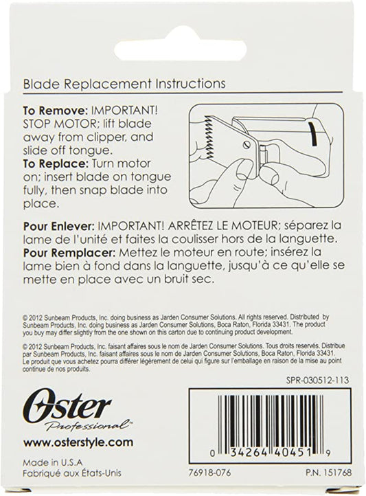 OSTER DETACHABLE CLIPPER BLADE SIZE 1A