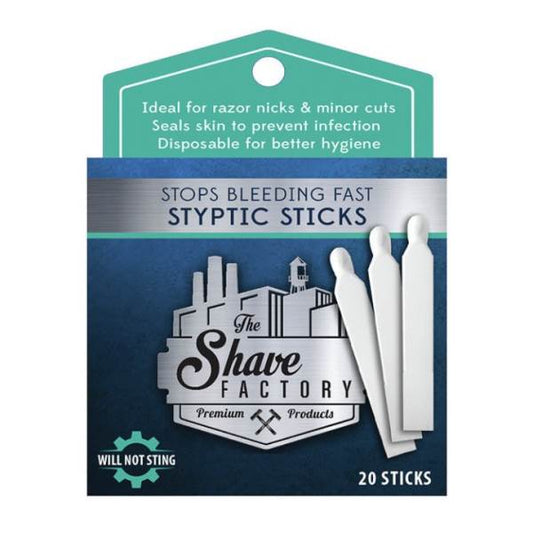 THE SHAVE FACTORY DISPONSABLE STYPTIC STICKS 20 COUNT