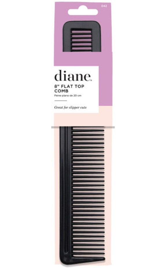 DIANE FLAT TOP COMB #8 BLACK D42