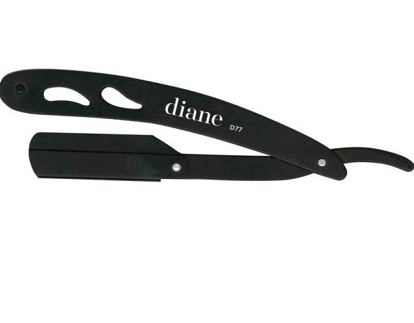 DIANE DELUXE STRAIGHT RAZOR BLACK STEEL D77