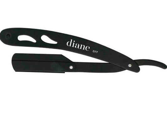 DIANE DELUXE STRAIGHT RAZOR BLACK STEEL D77