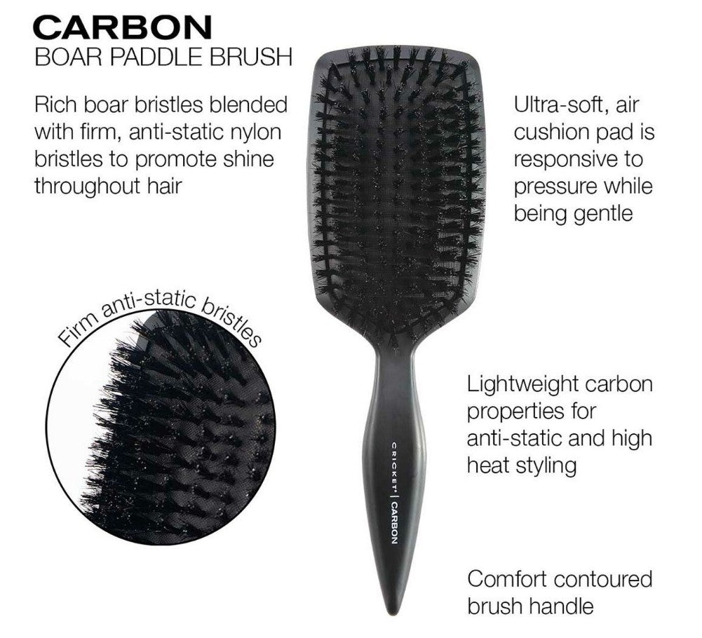 CRICKET CARBON BOAR PADDLE BRUSH #5511498