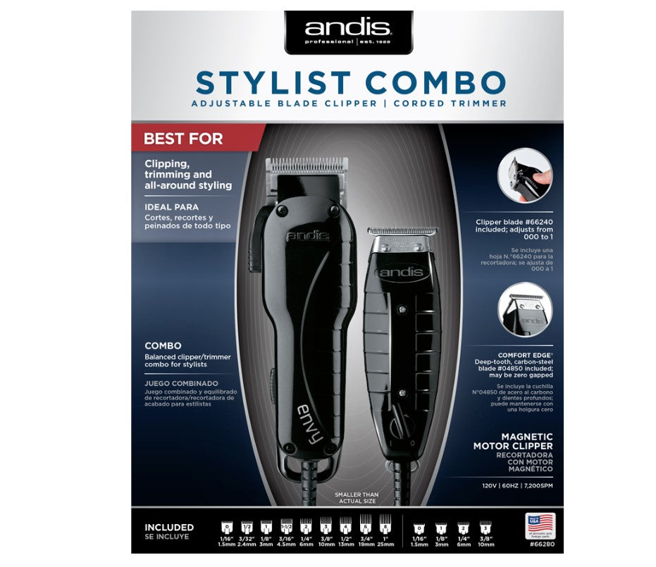 ANDIS  STYLIST COMBO (BLACK) US-1/GTO #66280