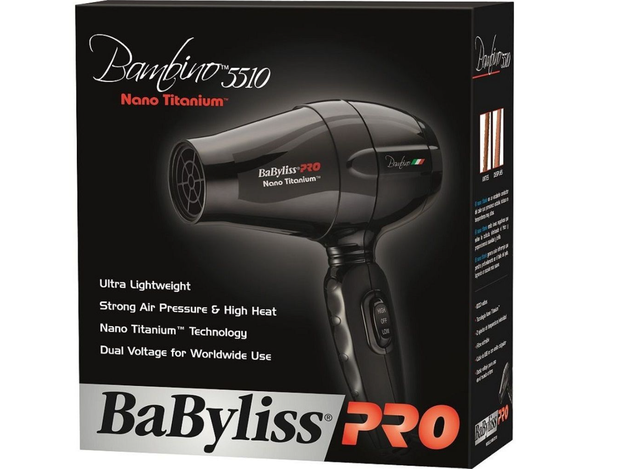 SECADORA BABYLISS PRO BAMBINO NEGRA #BNT5510UC 