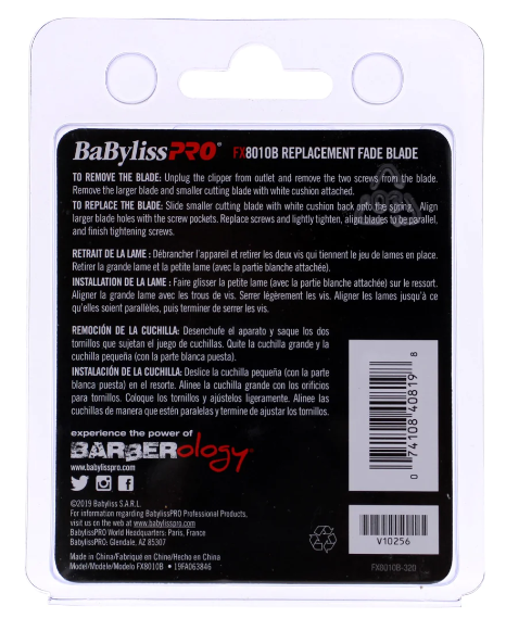 BABYLISS CORDLESS CLIPPER FADE BLACK BLADE FX8010B