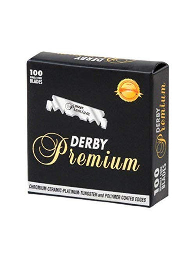 DERBY PREMIUM SINGLE EDGE RAZOR BLADES, 100 PC